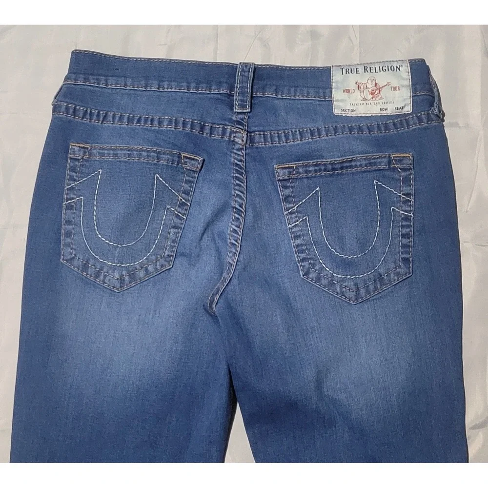 True Religion Geno Men's Relaxed Slim Fit Distressed Straight Leg Jeans‎ Size 36